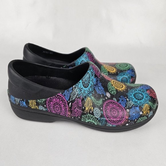 Crocs Neria Pro II Women Clog Colorful Paisley Comfort Slip Resistant Work Nurse - Picture 6 of 8